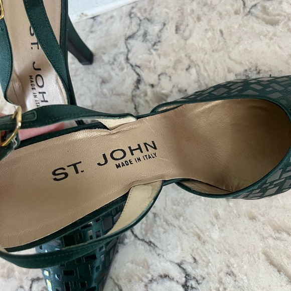 St. John Emerald Green Slingback Heels - Picture 9 of 9